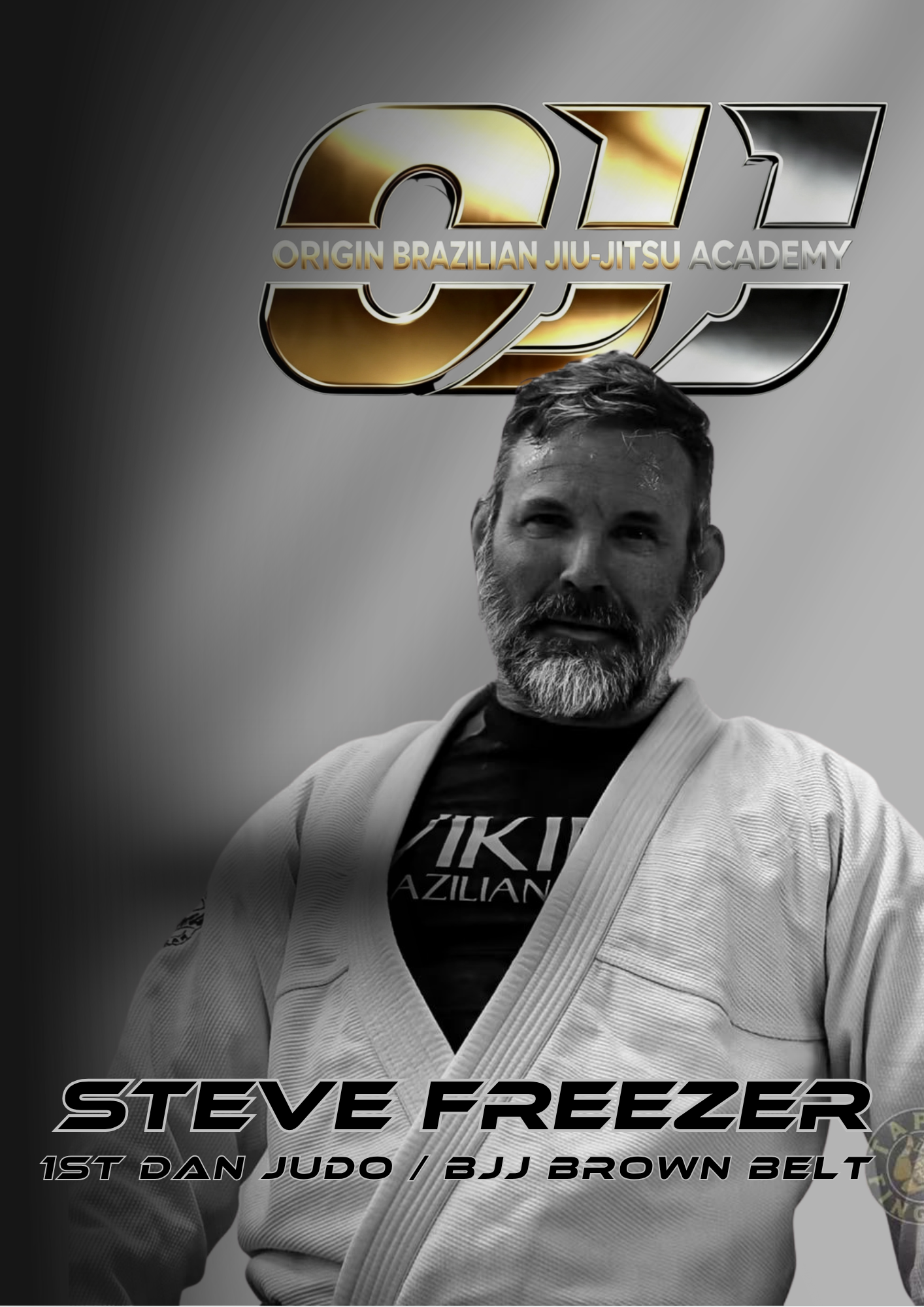 Steve Freezer, Judo Black Belt · BJJ Brown Belt · British Masters Champion