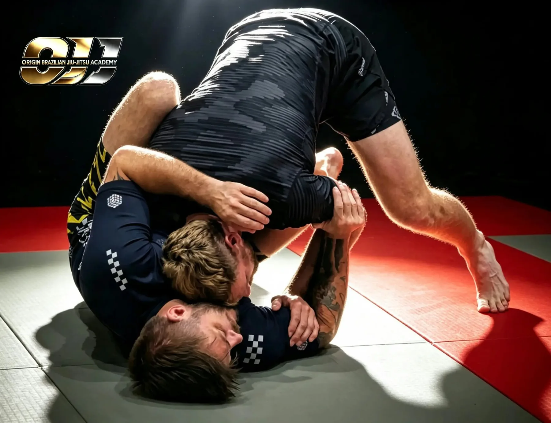 Alan and Ricki practising No-Gi grappling at Origin